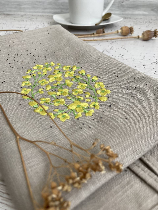 Úžitkový textil - Veľká noc - sand Ľanová utierka ,, KRASLICA " - 16348262_
