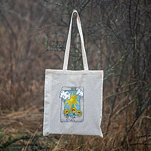 Nákupné tašky - Plátená taška - tarotová karta slnko - 16348187_