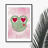 Grafika - Žaba poster zamilovaná - 16347753_