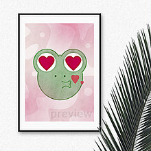Grafika - Žaba poster zamilovaná - 16347753_