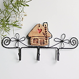 Nábytok - vešiak na kľúče s domčekom - 16351236_