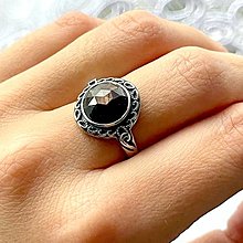 Prstene - Faceted Golden Sapphire AG925 Ring / Filigránový strieborný prsteň so zafírom E013 - 16350133_