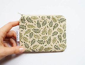 Peňaženky - Peňaženka/dokladovka - Zelené rastlinky - 16350725_