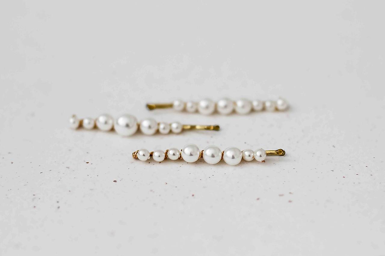 Svadobné perlové sponky Olívia