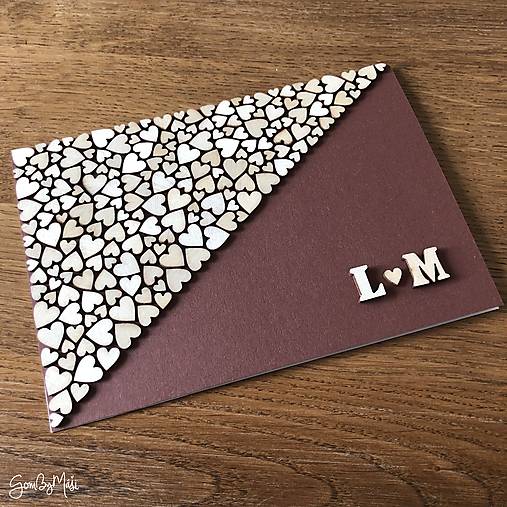 Papiernictvo - Srdiečkový telegram hnedý - 16351705_