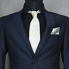 Pánske doplnky - SET Hodvábna kravata + vreckovka LIMIT_22, ručná výroba - 16348860_