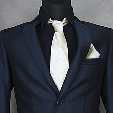 Pánske doplnky - SET Hodvábna kravata + vreckovka LIMIT_23, ručná výroba - 16348877_