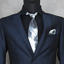 Pánske doplnky - SET Hodvábna kravata + vreckovka LIMIT_26, ručná výroba - 16349196_