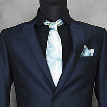 Pánske doplnky - SET Hodvábna kravata + vreckovka LIMIT_28, ručná výroba - 16349211_
