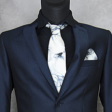 Pánske doplnky - SET Hodvábna kravata + vreckovka LIMIT_29, ručná výroba - 16349235_