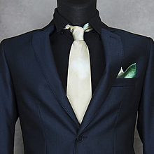 Pánske doplnky - SET Hodvábna kravata + vreckovka LIMIT_32, ručná výroba - 16349306_