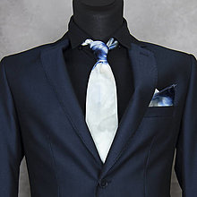 Pánske doplnky - SET Hodvábna kravata + vreckovka LIMIT_33, ručná výroba - 16349316_