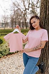 Oblečenie na dojčenie - Oversize tričko na dojčenie – basic – staroružová - 16349884_