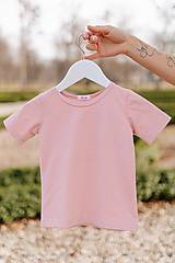 Oblečenie na dojčenie - Oversize tričko na dojčenie – basic – staroružová - 16349885_