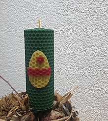 Svietidlá a sviečky - Veľkonočná sviečka s vajíčkom - 16349937_