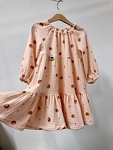Detské oblečenie - Marhuľkový ježko šaty - 16351200_