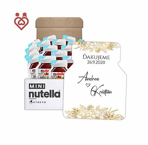 Darčeky pre svadobčanov - Mini nutella - 16349088_