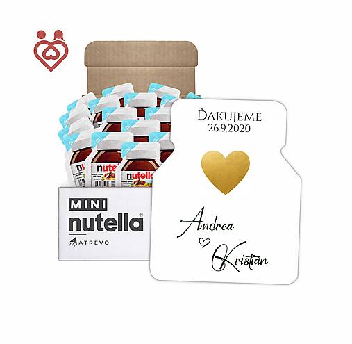 Darčeky pre svadobčanov - Mini nutella - 16349113_