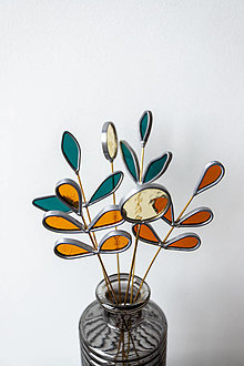 Dekorácie - Vitrážne kvety z farebného skla (Exotická) - 16351839_