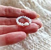 Prstene - Prsteň*modrý krajkový achát*perla*brúsený*Ag - 16351310_