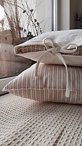 Úžitkový textil - Ľanový vankúš veniec hnedé trávy - 16353594_