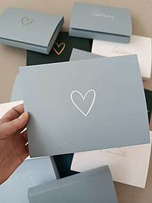Úložné priestory & Organizácia - Krabičky na fotografie (na foto 10x15-oceľová modrá- biela razba srdce) - 16353082_
