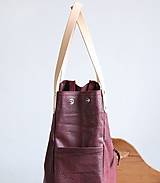 Veľké tašky - Kožená "HOBO" kabelka *Maroon* - 16353318_
