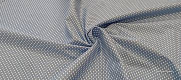 Textil - Bavlnená látka - Srdiečka - cena za 10 centimetrov (Modrá) - 16357319_