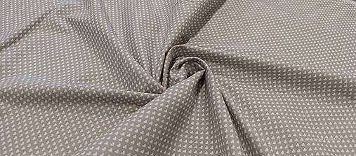 Textil - Bavlnená látka - Srdiečka - cena za 10 centimetrov (Šedá) - 16357317_