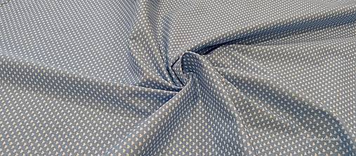 Textil - Bavlnená látka - Srdiečka - cena za 10 centimetrov (Modrá) - 16357319_