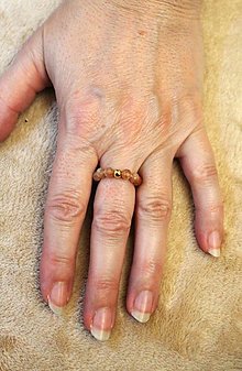 Prstene - slnečný kameň prsteň- flexibilný - 16355150_