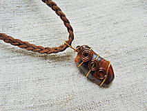 Náhrdelníky - Drôtený náhrdelník Kamienok - 16354907_