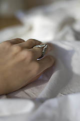 Prstene - Cínový prsteň Acanthus otvorený - 16356628_