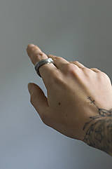 Prstene - Cínový prsteň Acanthus obruč - 16356666_