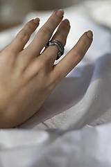 Prstene - Cínový prsteň Acanthus obruč - 16356668_