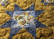 Úžitkový textil - Patchworková deka,vankúšiky,obrus-SEMINOLE STAR - 16355838_