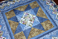 Úžitkový textil - Patchworková deka,vankúšiky,obrus-SEMINOLE STAR - 16355852_