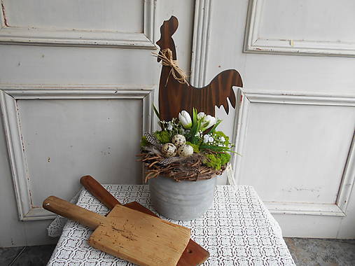 Dekorácie - Jarná dekorácia kohút - 16357181_