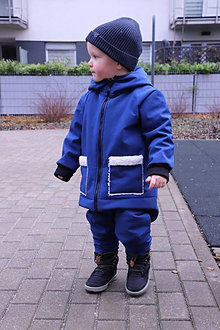 Detské oblečenie - Bunda Softshell S Barančekom Modra NEON - 16356023_