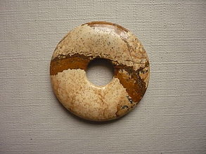 Minerály - Donut 30 mm - jaspis obrázkový, č.11f - 16356444_