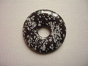 Minerály - Donut 30 mm - obsidián vločkový, č.1f - 16356446_