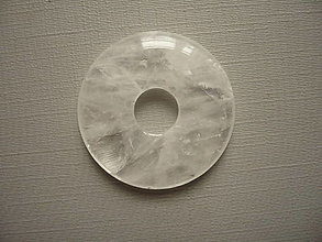 Minerály - Donut 30 mm - křišťál, č.4f - 16356487_