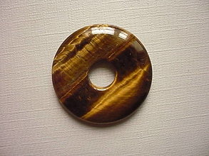 Minerály - Donut 30 mm - tygří oko, č.1f - 16356495_