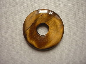 Minerály - Donut 30 mm - tygří oko, č.2f - 16356501_