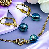 Sady šperkov - set čierna perla S250 - 16354996_