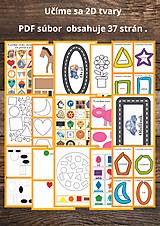 Hračky - Učíme sa 2D tvary - digitálny súbor - 16357296_