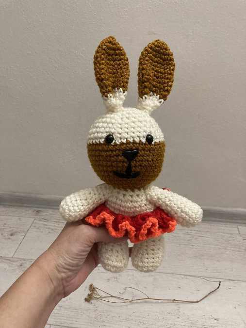 Hračky - Zajo,Zajo,Zajac / háčkovaná hračka/ - 16357172_