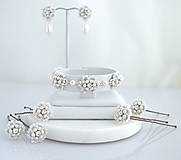 Sady šperkov - Couture čipkovaný svadobný set (Ag925) - 16360319_