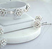 Sady šperkov - Couture čipkovaný svadobný set (Ag925) - 16360320_