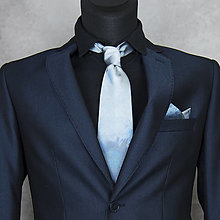 Pánske doplnky - SET Hodvábna kravata + vreckovka LIMIT_41, ručná výroba - 16357491_